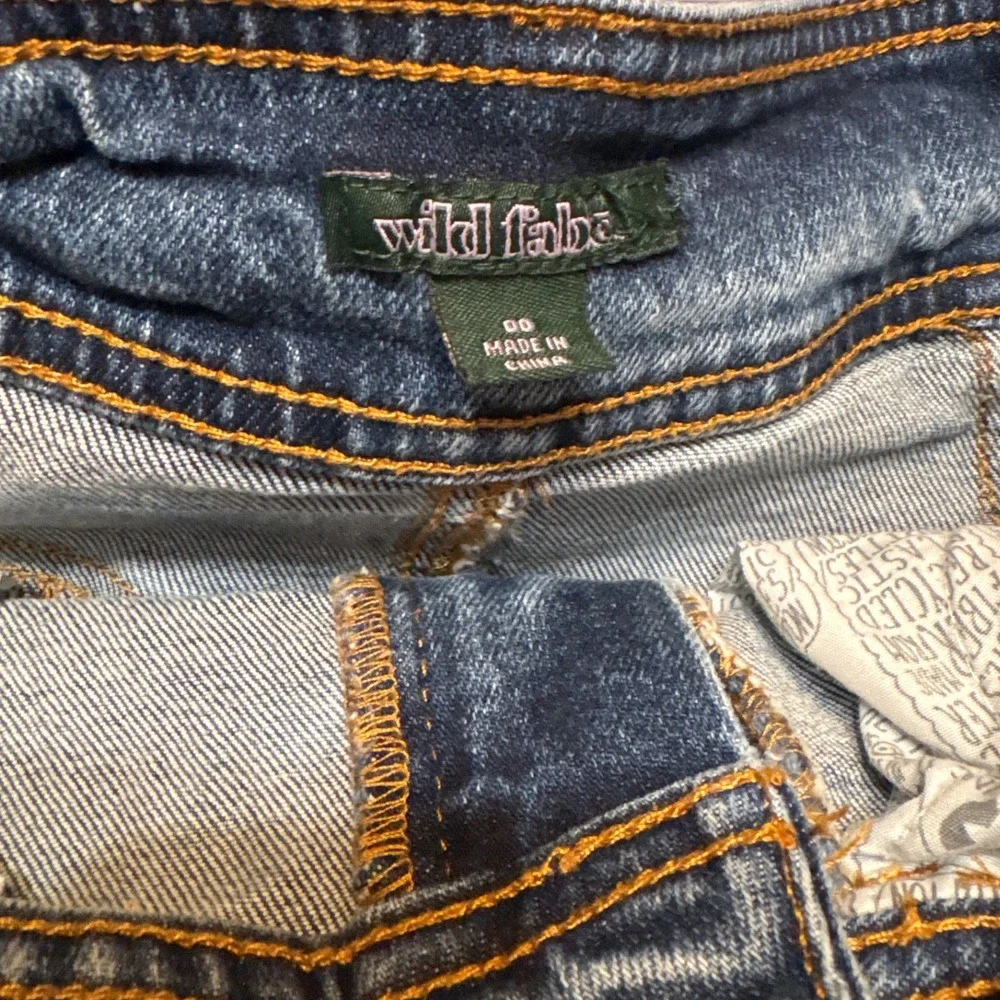 Wild Fable Girls Denim Pleated Mini Skirt Medium Wash Blue Size 00
